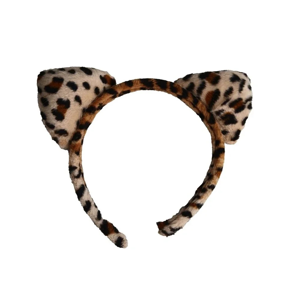 Girls Headband Lot  of 3: Gold LOL Surprise, Animal Print Cat Ears, Hearts